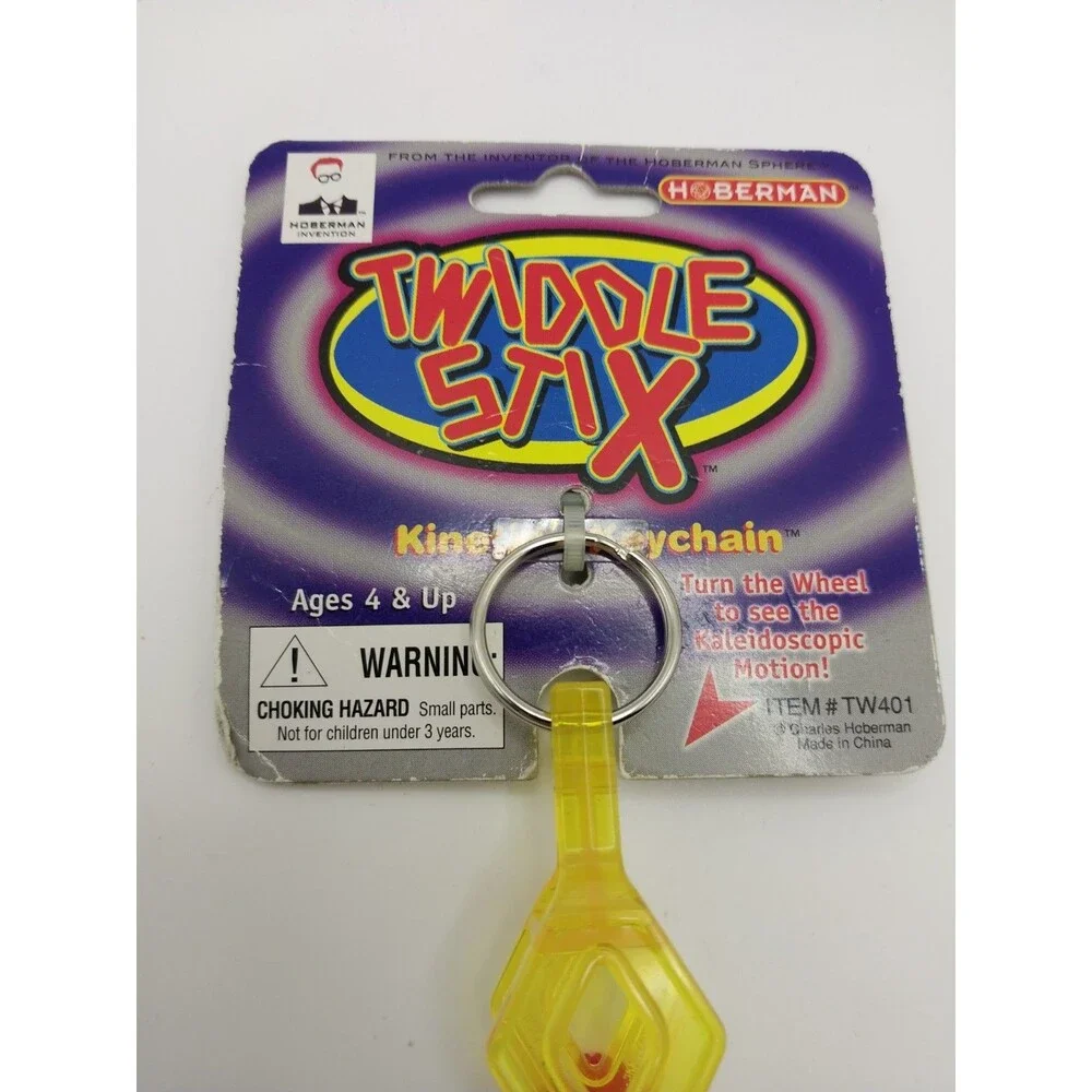 Hoberman Twiddle Stix Kinetic Keychain 1999 Snowflake Style New Sealed Toy